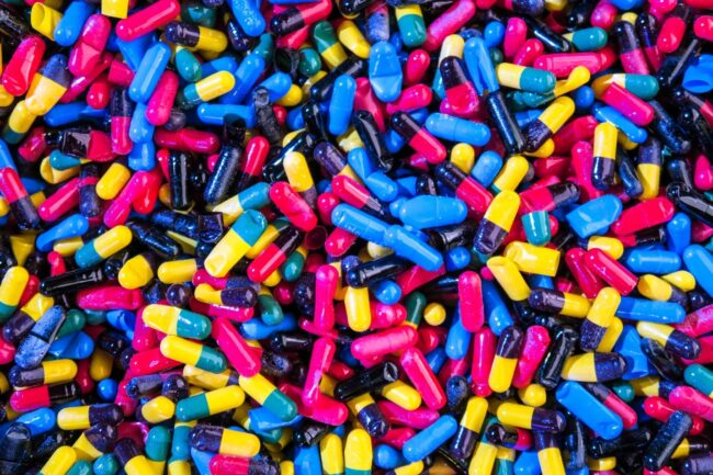 Drug supply management Empty drug and medication capsules