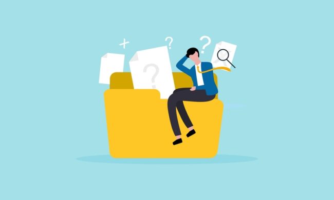 Researcher looking for missing data in clinical trial Researcher looking for missing clinical data