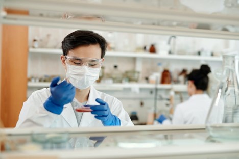 A clinical researcher in a laboratory